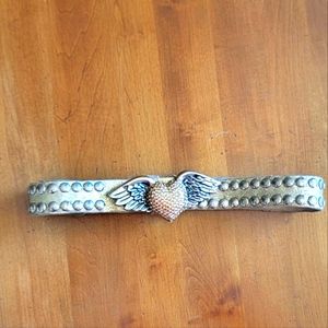 BRIDGER Gold Studded Flying Heart w Wings Belt